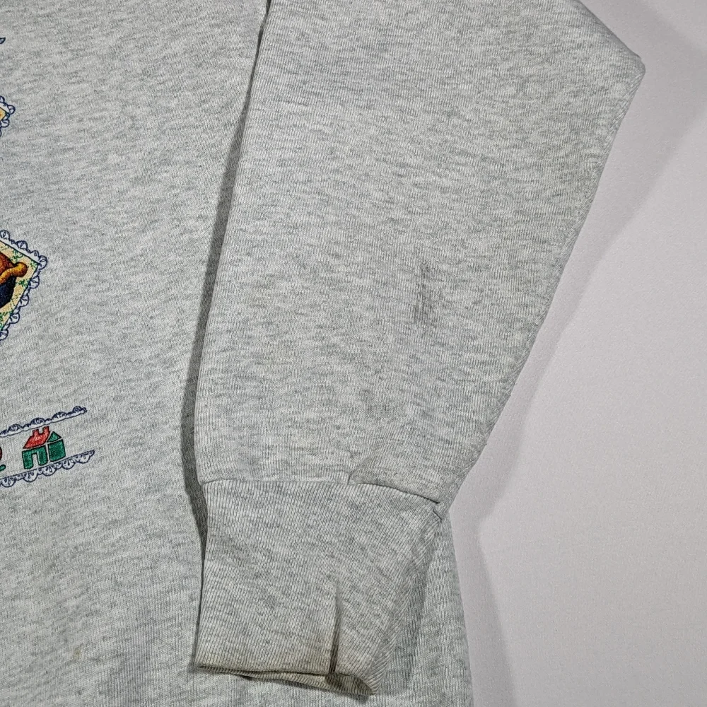 Vintage 90s Sz Large Friendship Recipe Collared Long Sleeve Sweatshirt - Picture 10 of 12